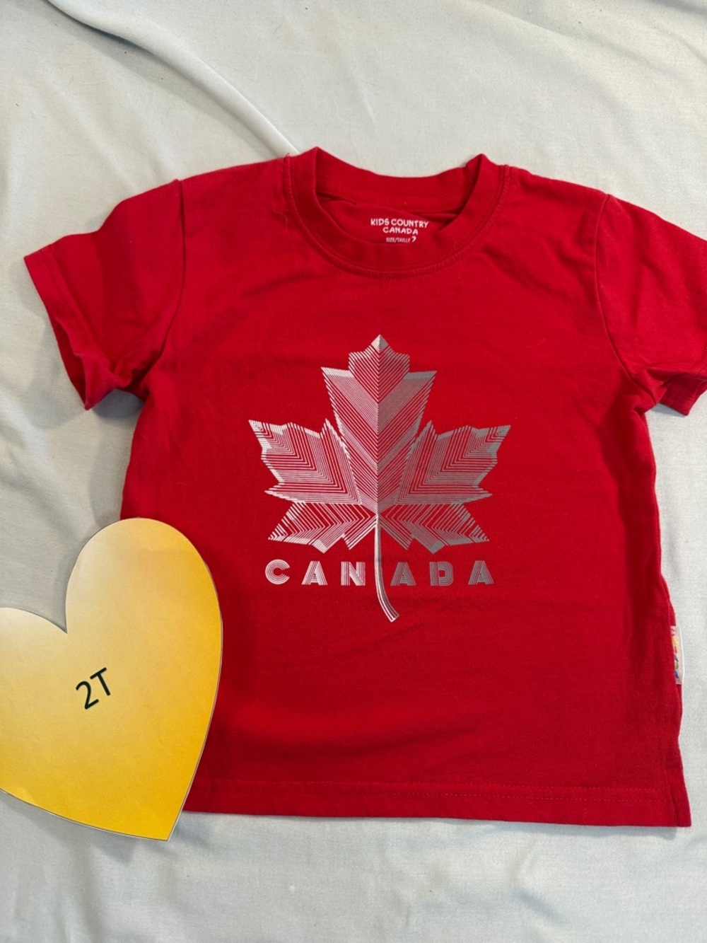 Kids Country - Red Canada Leaf Short Sleeve T-Shirt